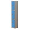 Trexus Plus 3 Door Locker W305xD460xH1780mm Silver Blue - 863749