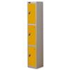 Trexus Plus 3 Door Locker W305xD460xH1780mm Silver Yellow - 863773