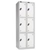 Trexus Plus 3 Door Locker W305xD460xH1780mm Silver White - 863901