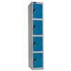 Trexus Plus 4 Door Locker W305xD305xH1780mm Silver Blue - 864168