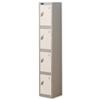 Trexus Plus 4 Door Locker W305xD305xH1780mm Silver White - 864207