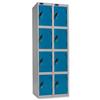 Trexus Plus 4 Door Locker W305xD305xH1780mm Silver Blue - 864281