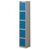 Trexus Plus 5 Door Locker W305xD305xH1780mm Silver Blue - 864647