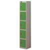 Trexus Plus 5 Door Locker W305xD305xH1780mm Silver Green - 864663