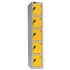 Trexus Plus 5 Door Locker W305xD305xH1780mm Silver Yellow - 864671