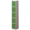 Trexus Plus 5 Door Locker W305xD460xH1780mm Silver Green - 864728
