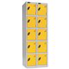 Trexus Plus 5 Door Locker W305xD460xH1780mm Silver Yellow - 864859