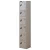 Trexus Plus 6 Door Locker Nest of 1 W305xD305xH1780mm Silver - 865113