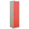 Trexus Uniform Locker 1 Door W460xD460xH1780 Silver Red - 865919
