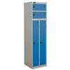 Trexus 2 Person Locker 4 Doors W460xD460xH1780 Silver Blue - 866029