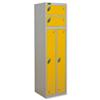 Trexus 2 Person Locker 4 Door W460xD460xH1780 Silver Yellow - 866053