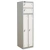 Trexus 2 Person Locker 4 Doors W460xD460xH1780 Silver White - 866061