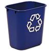 Rubbermaid Wastebasket Polyethylene Rectangular 26.6 - 2956-73-BLU