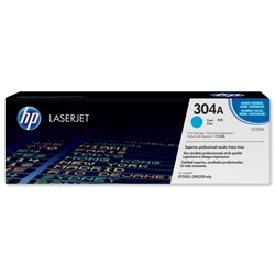 Hewlett Packard (HP) No. 304A Laser Toner Cartridge Page Life 2800pp Cyan Ref CC531A