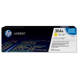 Hewlett Packard (HP) No. 304A Laser Toner Cartridge Page Life 2800pp Yellow Ref CC532A