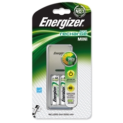 Energizer Mini Battery Charger for 2x AA 2000mAh Batteries Ref 633153