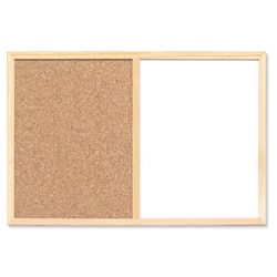 5 Star Combination Noticeboard Cork and Drywipe W900xH600mm
