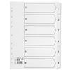 5 Star Index 230 micron Card with Clear Mylar Tabs 1-6 A4 White