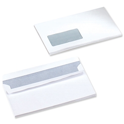 5 Star Envelopes Window White Press Seal DL [Pack 500] - 907190
