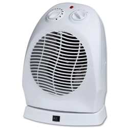 Heatrunner Fan Heater Oscillating with Safety Cut-out 3 Settings 800W 1200W 2000W Ref NFD20