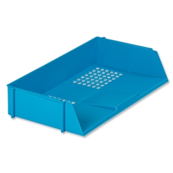 5 Star Letter Tray Wide Entry High-impact Polystyrene Stackable Blue