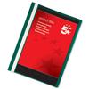 5 Star Flat File for 30 sheets Plastic PVC A4 Green [Pack 5] - 908269