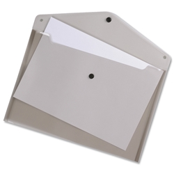 5 Star Envelope Wallet Polypropylene A4 Translucent Smoke [Pack 5]