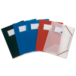 5 Star 3 Flap Elasticated File Polypropylene A4 Blue [Pack 5]