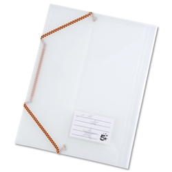 5 Star 3 Flap Elasticated File Polypropylene A4 Translucent [Pack 5]