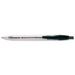5 Star Ball Pen Retractable Medium 1.0mm Tip 0.4mm Line Black [Pack 10]