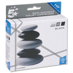 5 Star Compatible Inkjet Cartridge Black [HP No. 45 51645AE Equivalent]