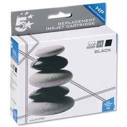 5 Star Compatible Inkjet Cartridge Page Life 500pp Black [HP No. 15 C6615D Equivalent]