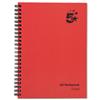 5 Star Manuscript Book Wirebound 70gsm Ruled 160 Pages A5 [Pack 5]