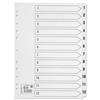 5 Star Index 150gsm Card with Clear Mylar Tabs 1-12 A4 White - 913373