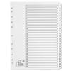 5 Star Index 150gsm Card with Clear Mylar Tabs 1-25 A4 White - 913381