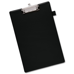 5 Star Standard Clipboard with PVC Cover Foolscap Black