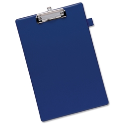 5 Star Standard Clipboard with PVC Cover Foolscap Blue