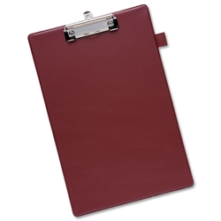 5 Star Standard Clipboard with PVC Cover Foolscap Red