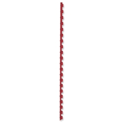 5 Star Binding Combs Plastic 21 Ring 110 Sheets A4 12mm Red [Pack 100]