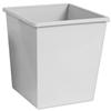 5 Star Waste Bin Square Metal Scratch Resistant 27L Grey - 918265