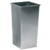 5 Star Waste Bin Square Metal Scratch-resistant 48L Silver - 918303