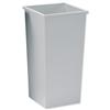 5 Star Waste Bin Square Metal Scratch-resistant 48L Grey- 918311