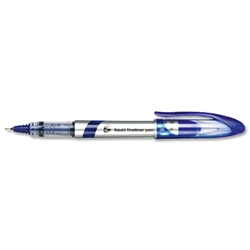 5 Star Liquid Fineliner Pen 0.4mm Line Blue [Pack 12]