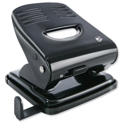 5 Star Punch 2-Hole Metal with Plastic Base Capacity 30x 80gsm Black