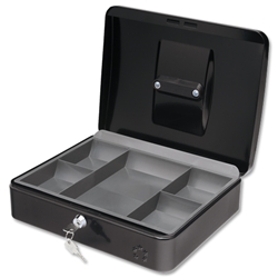5 Star Cash Box 12 Inch W300xD240xH90mm Anthracite Black