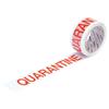Printed Tape Quarantine Polypropylene 50mm x 66m Red on White [Pack 6]