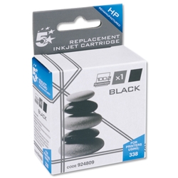 5 Star Compatible Inkjet Cartridge Page Life 450pp Black [HP No. 338 C8765EE Equivalent]