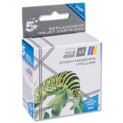 5 Star Compatible Inkjet Cartridge Page Life 260pp Colour [HP No. 343 C8766EE Equivalent]