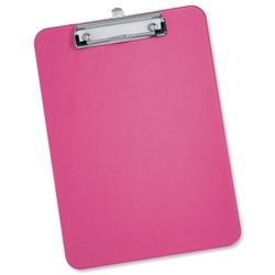 5 Star Clipboard Plastic Durable with Rounded Corners A4 Pink