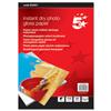 5 Star Paper Inkjet Photo Gloss Fast Drying 175gsm 100x150mm [50 Sheets]